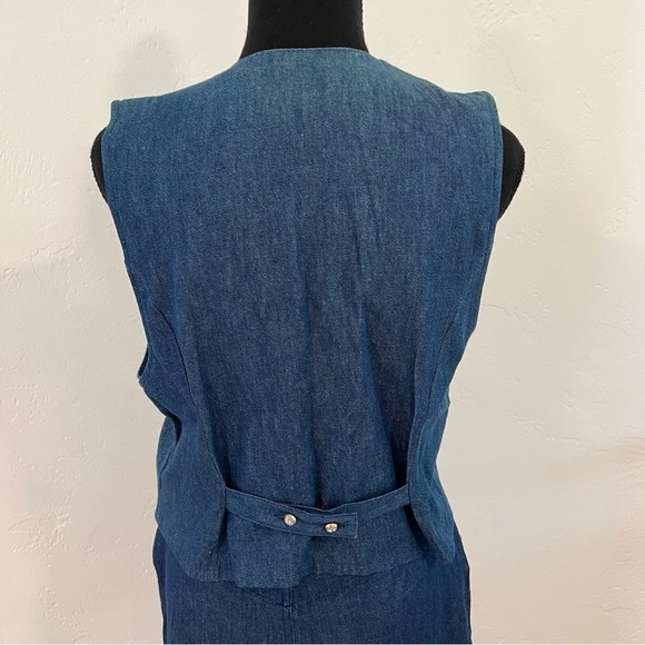 Vintage Denim Studded Vest and Skirt Set - Picture 3 of 13